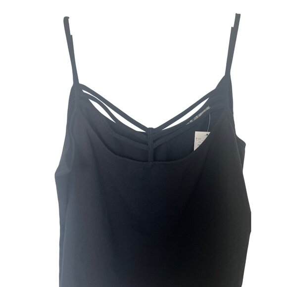 H2H Plus Size Black Strappy Cami Top 3XL - Picture 3 of 6